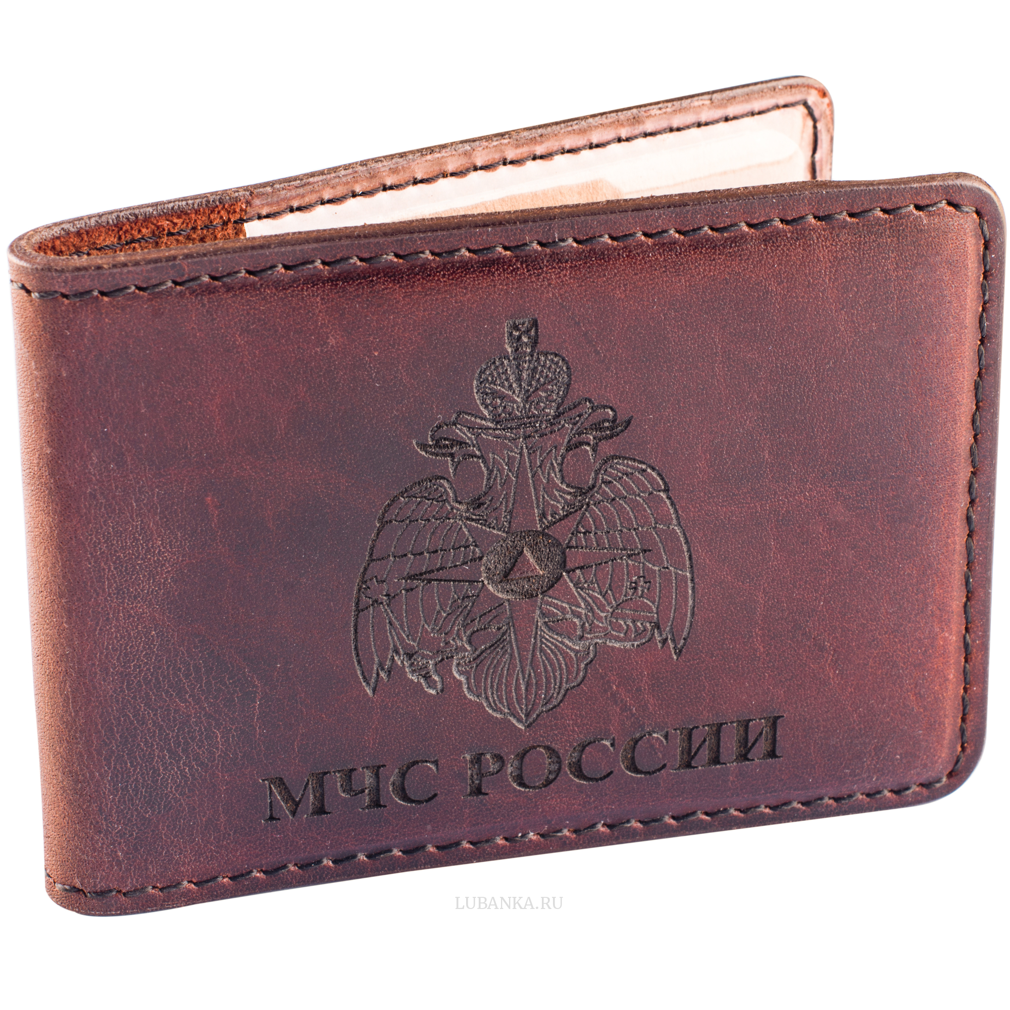 Обложка для удостоверения МЧС коричневая